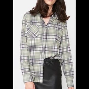 Anine Bing Green and Grey Flannel NWOT